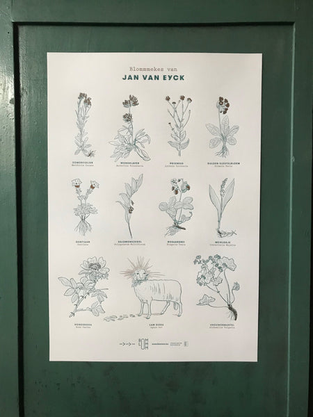 Poster Blommmekes met kader
